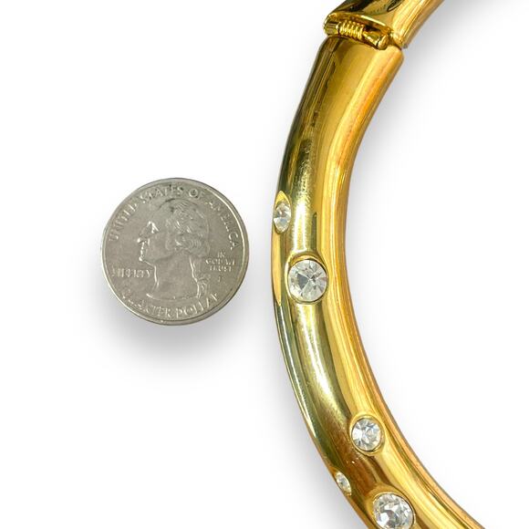 Vtg Vogue Signed VO Les Bernard Runway Gold Tone Collar Necklace - Picture 7 of 9